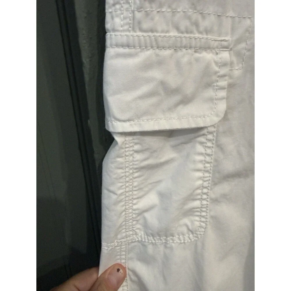 Loft Outlet Cargo Jogger White Pants Women Size  10 35x26 - Picture 9 of 10